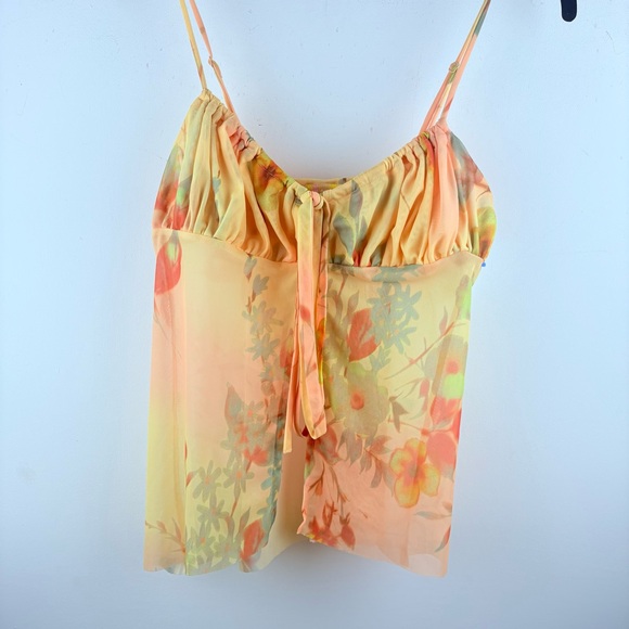 Urban Outfitters UO Angelic Longline Flyaway Sheer Floral Cami Tank Flowy Small* - Picture 8 of 11